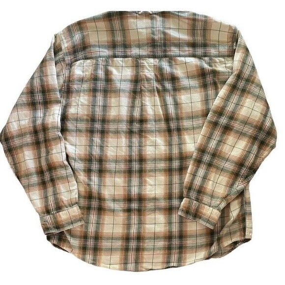VTG 90s Eddie Bauer Double Pocket Plaid Flannel Button Shirt XL Tall Outdoors - Picture 2 of 12